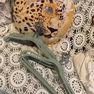 Joy Mangano velvet hangers set of 30 15 shirt 15 suit sage green no slip  slim